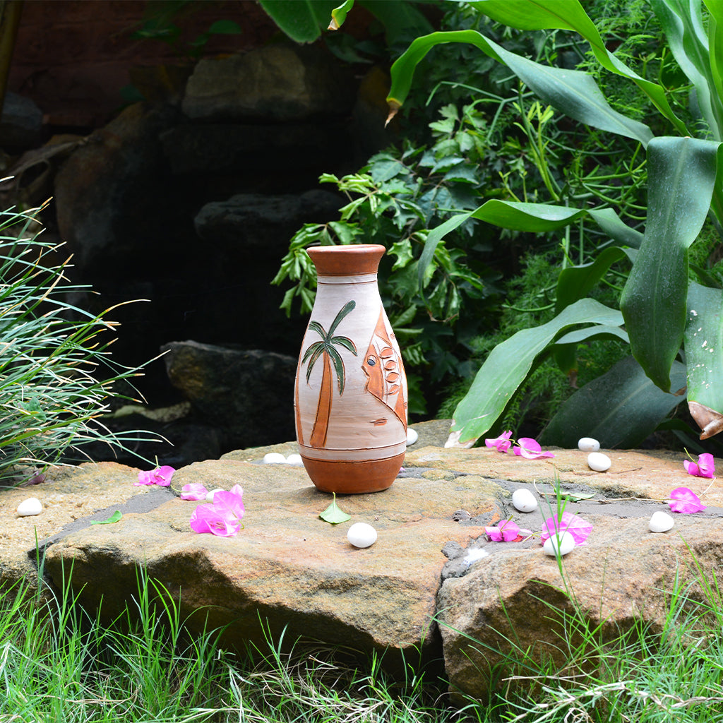 Folk Lady Terracotta Pot