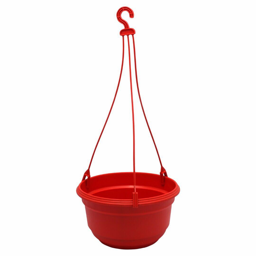 Set Of 3 : Hanging Red Pot