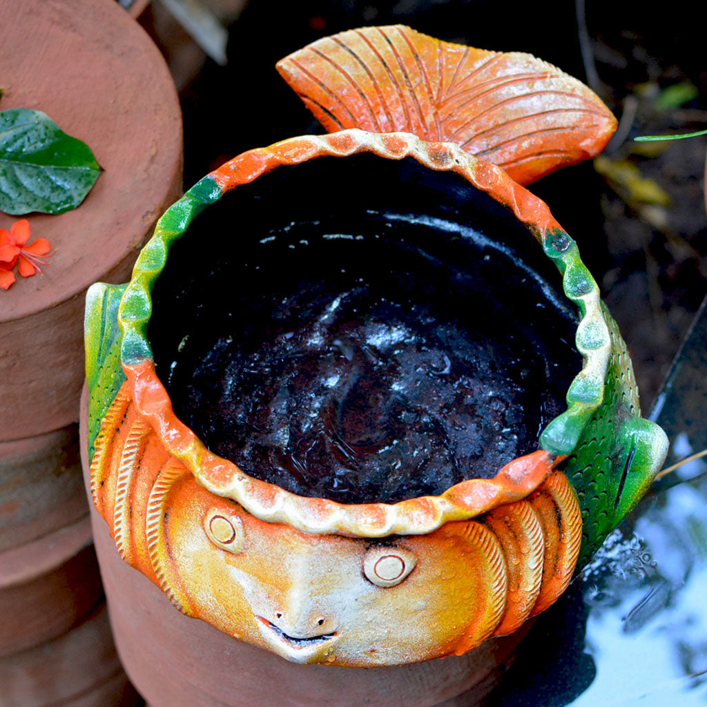 Terracotta Fish Planter