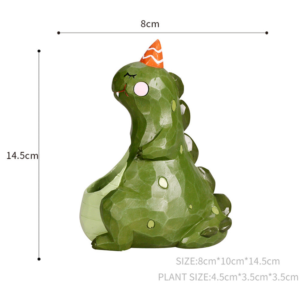 Cute Dinosaur Resin Succulent Pot