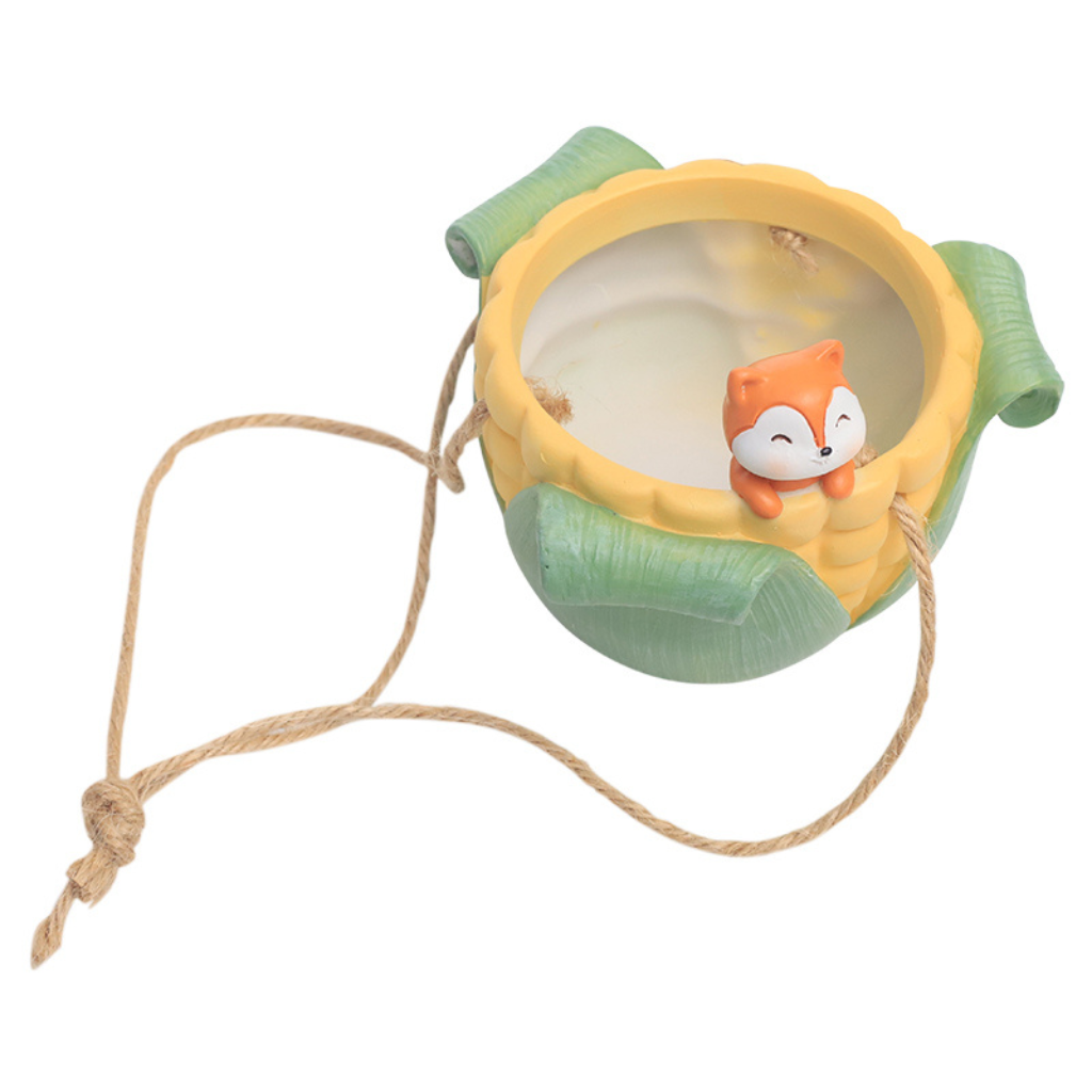  Peeking From A Cob Hanging Resin Succulent Pot