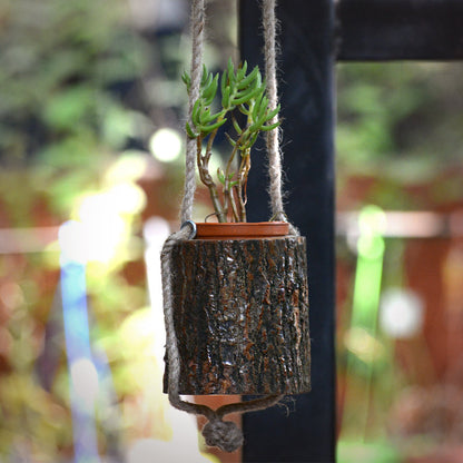  Timber Tambour Hanging Planter