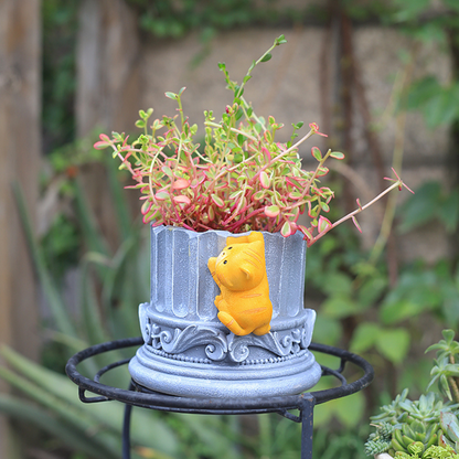  Cute Cat Climbing Up The Pillar Resin Succulent Pot