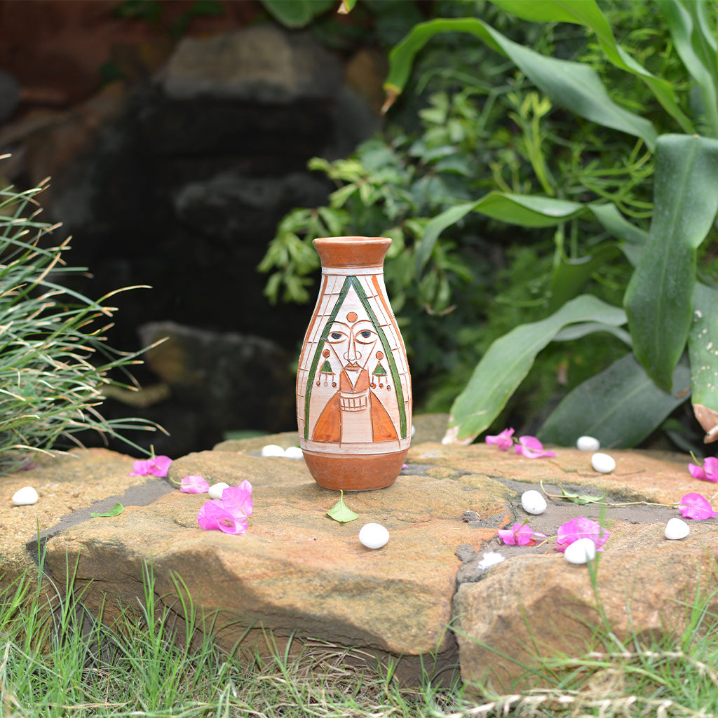  Folk Lady Terracotta Pot