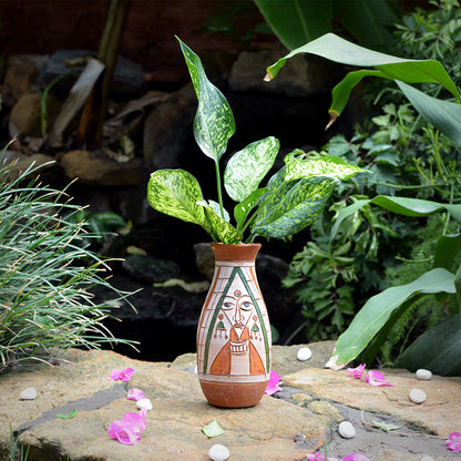  Folk Lady Terracotta Pot