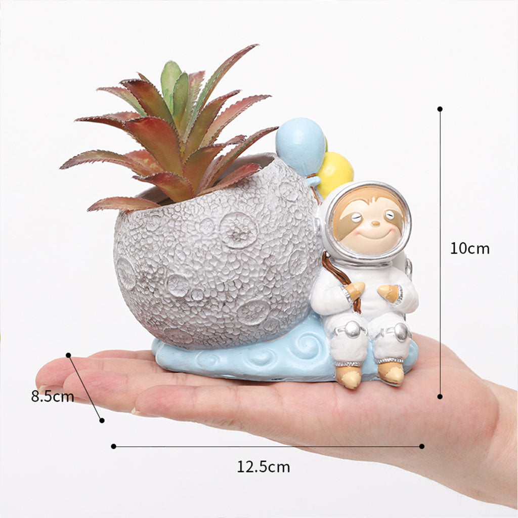  Astronaut Sloth Resin Succulent Pot