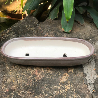  Set Of 2 Chiselled Bonsai Ceramic Tray Kok