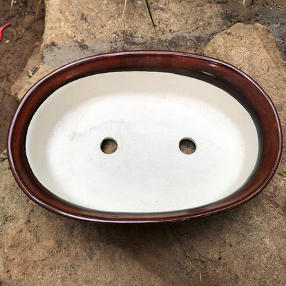  Bonsai Oval Ceramic Planter