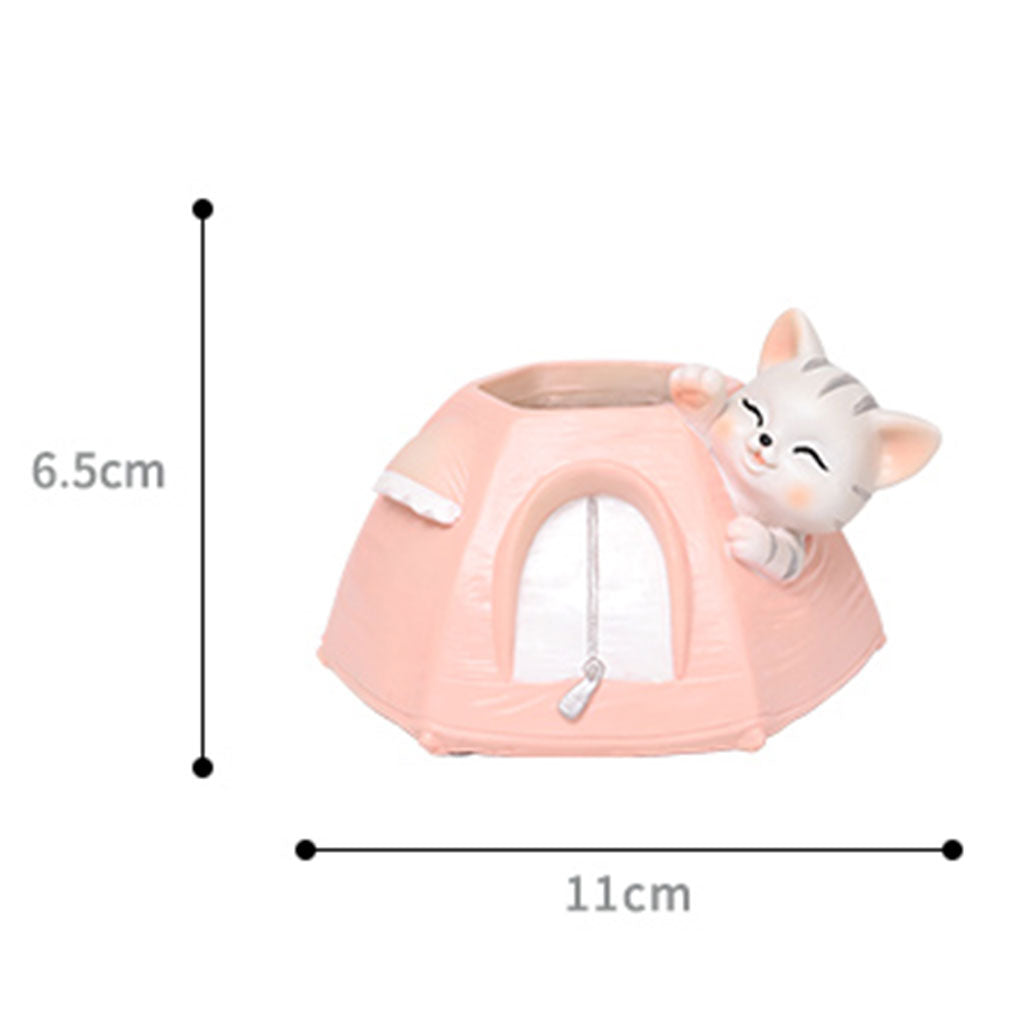  Cute Kitty In Tent Resin Succulent Pot