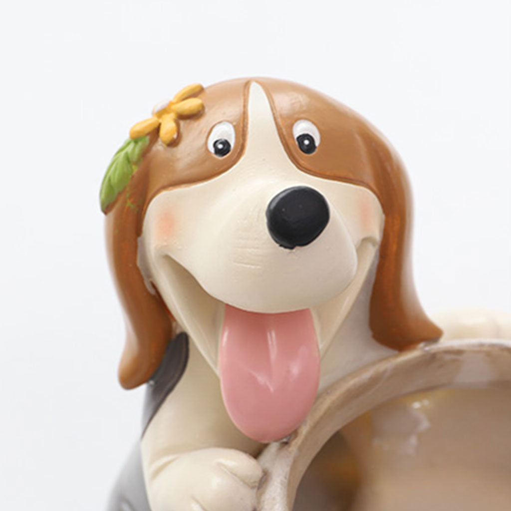  Cute Playful Dog Resin Succulent Pot