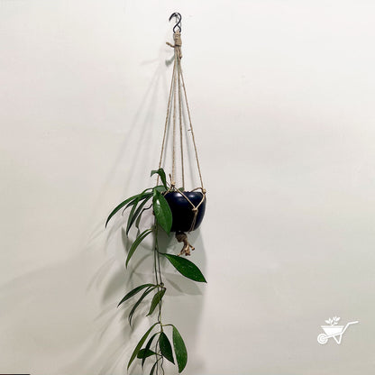  Galaxial Black Hanging Metal Pot With Rope
