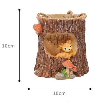  Deer Starring Outside Window Hanging Resin Succulent Pot