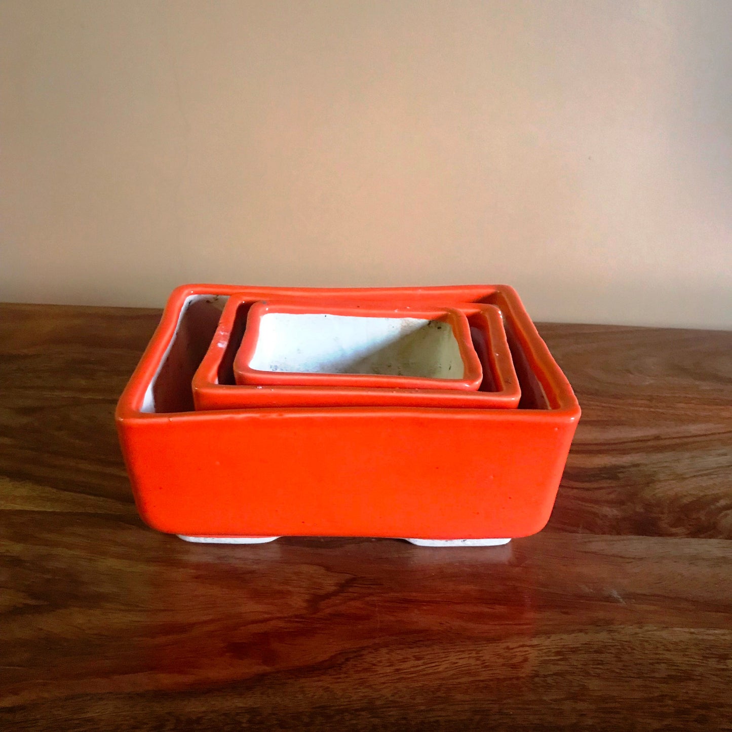  Rectangular Bonsai Ceramic Tray Set