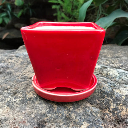  On The Move Ceramic Pot With Tray