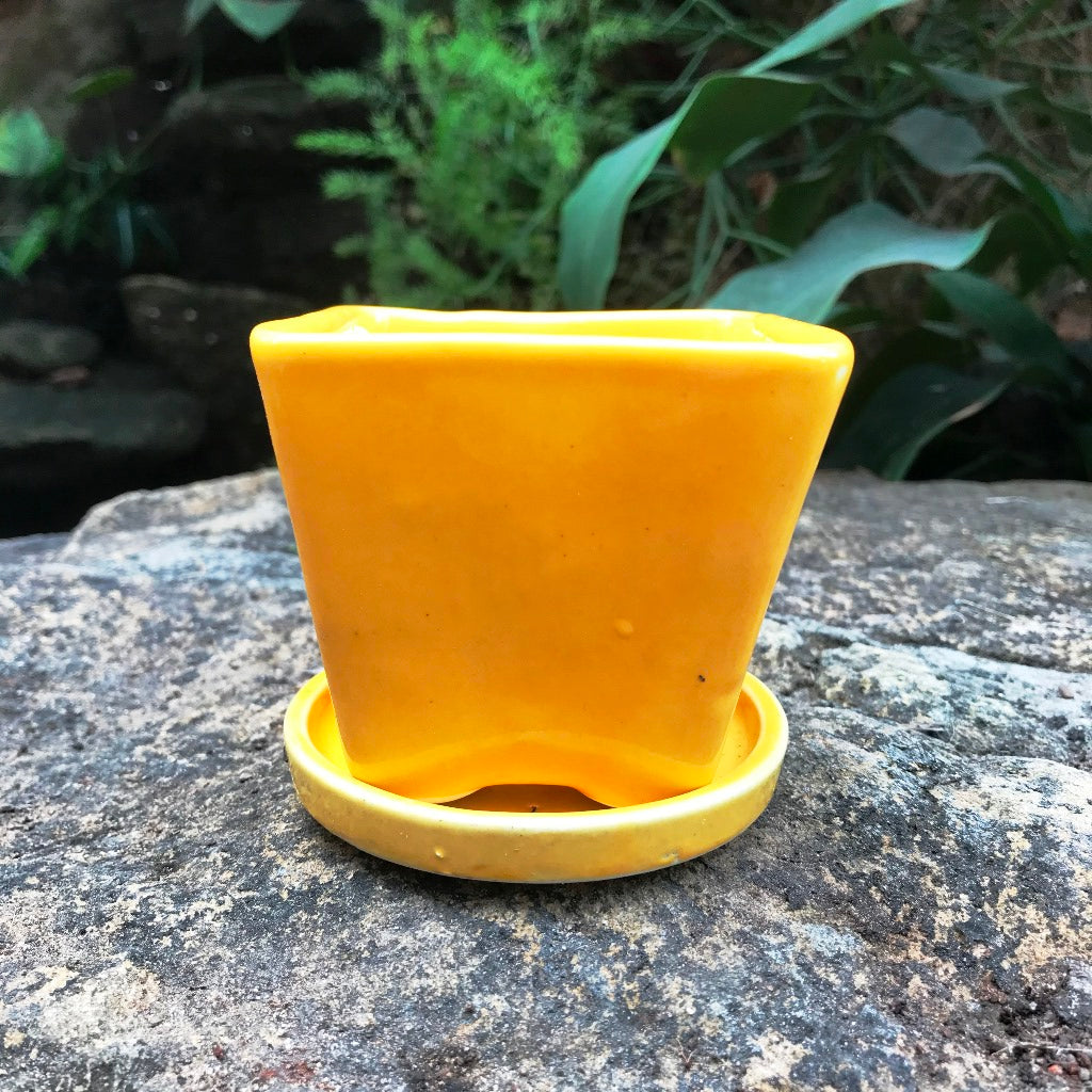  On The Move Ceramic Pot With Tray