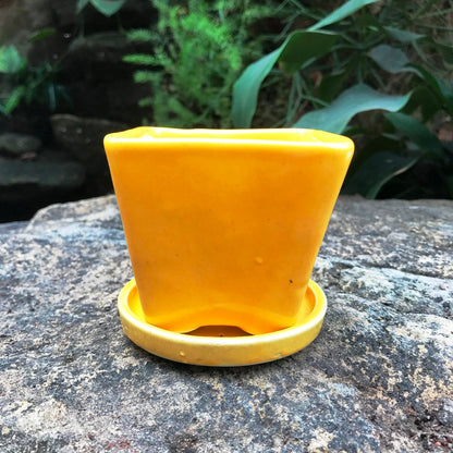  On The Move Ceramic Pot With Tray