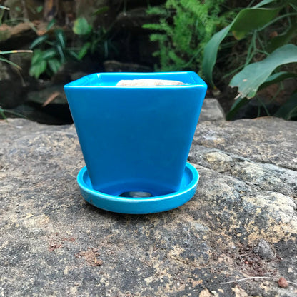 On The Move Ceramic Pot With Tray