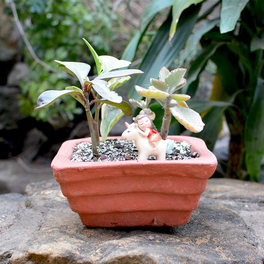  Set Of 3 Medium Conical Lined Terracotta Pot