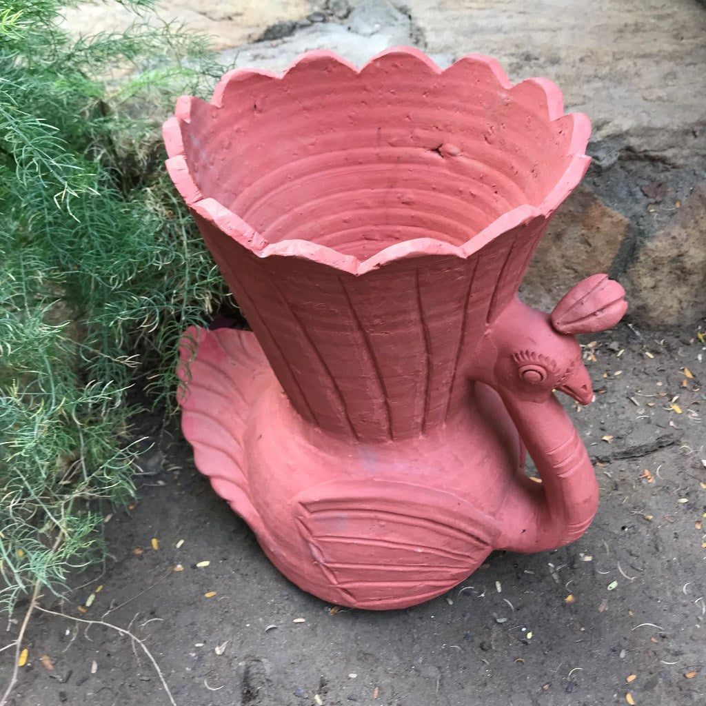  Peacock Terracotta Pot