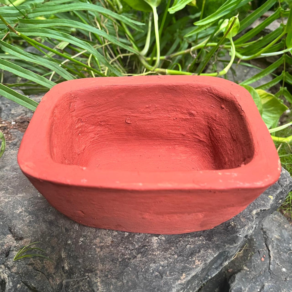  Set Of 4 Rectangle Bonsai Terracotta Pots