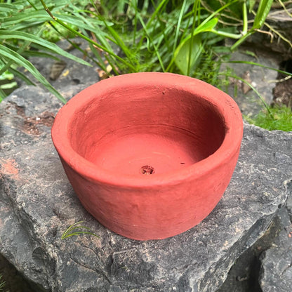  Set Of 4 Round Bonsai Terracotta Pots