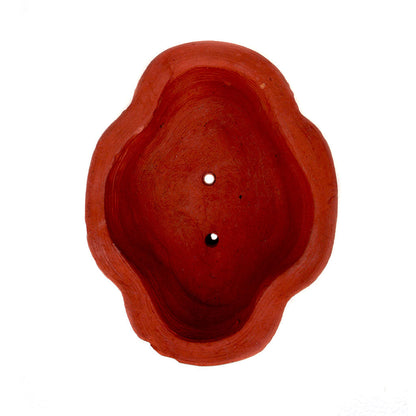  Set Of 3 Medium Petal Cornered Terracotta Pot
