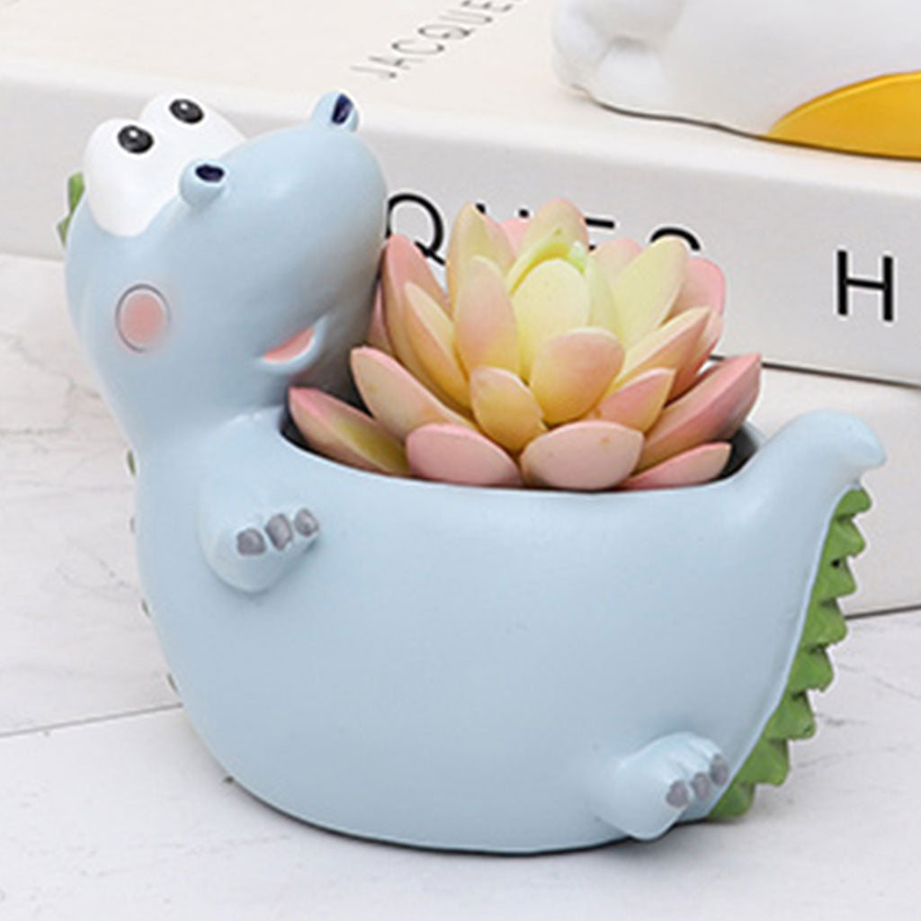  Sleeping Dinosaur Resin Succulent Pot