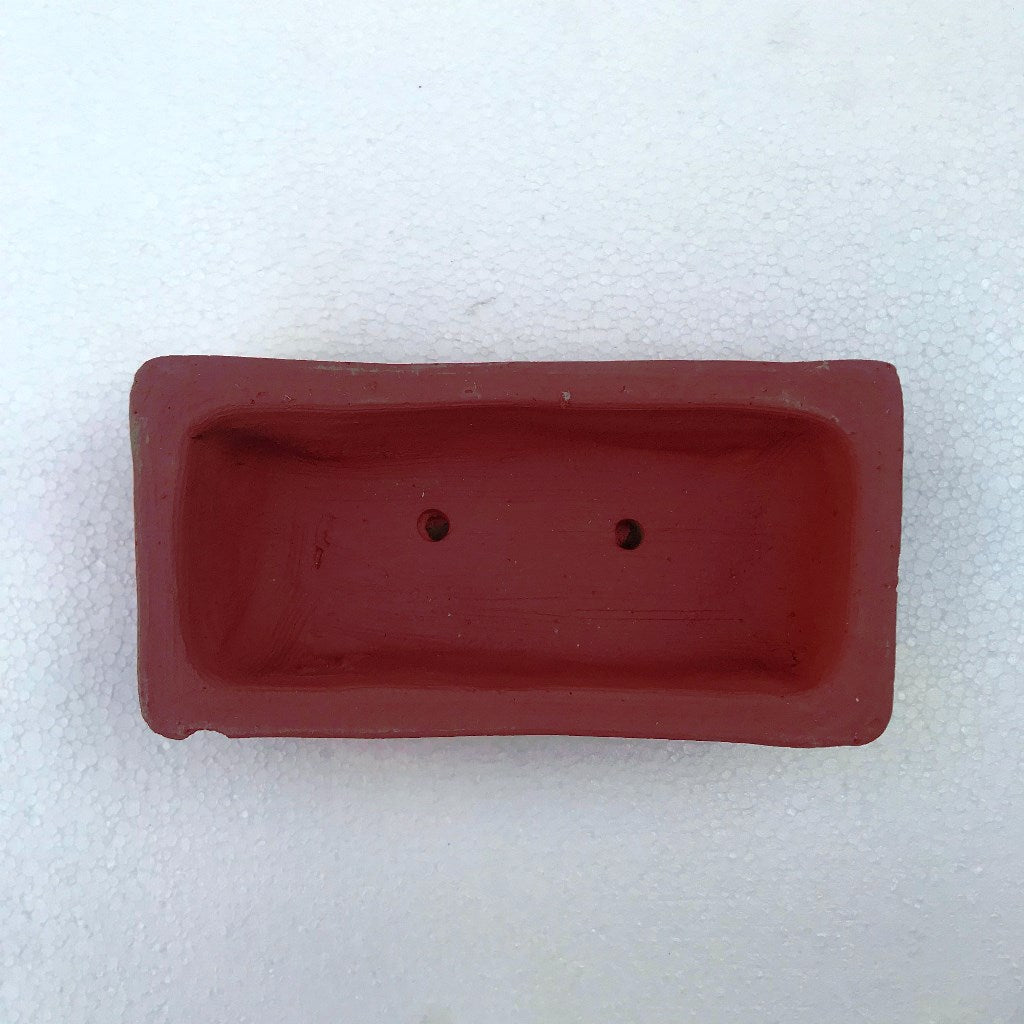  Set Of 4 Sleek Rectangle Terracotta Tray