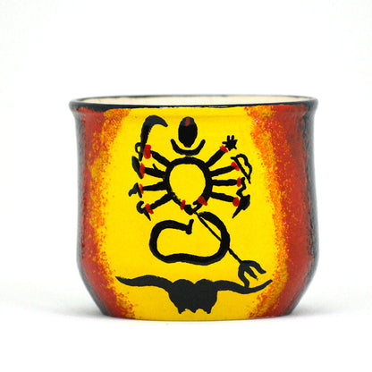  Abstract Durga Ceramic Pot