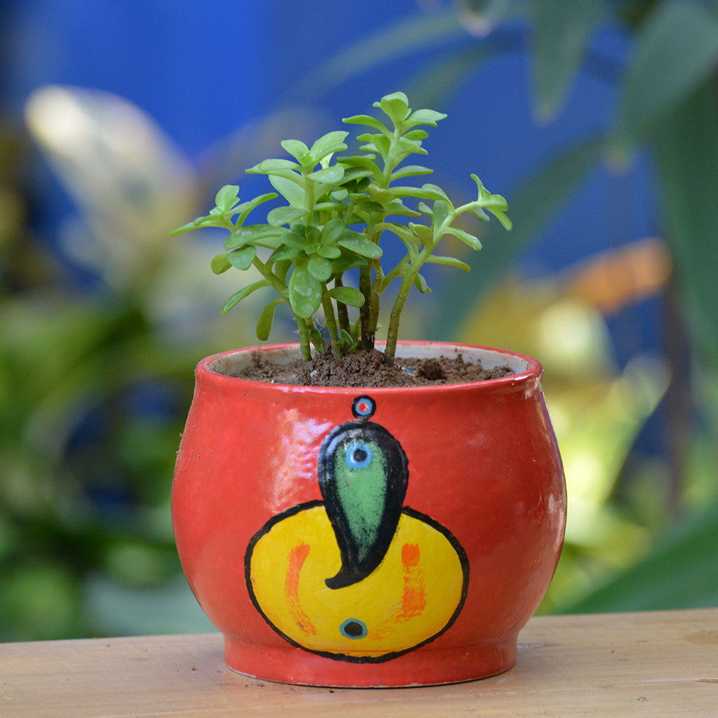  Abstract Ganesh Ceramic Pot
