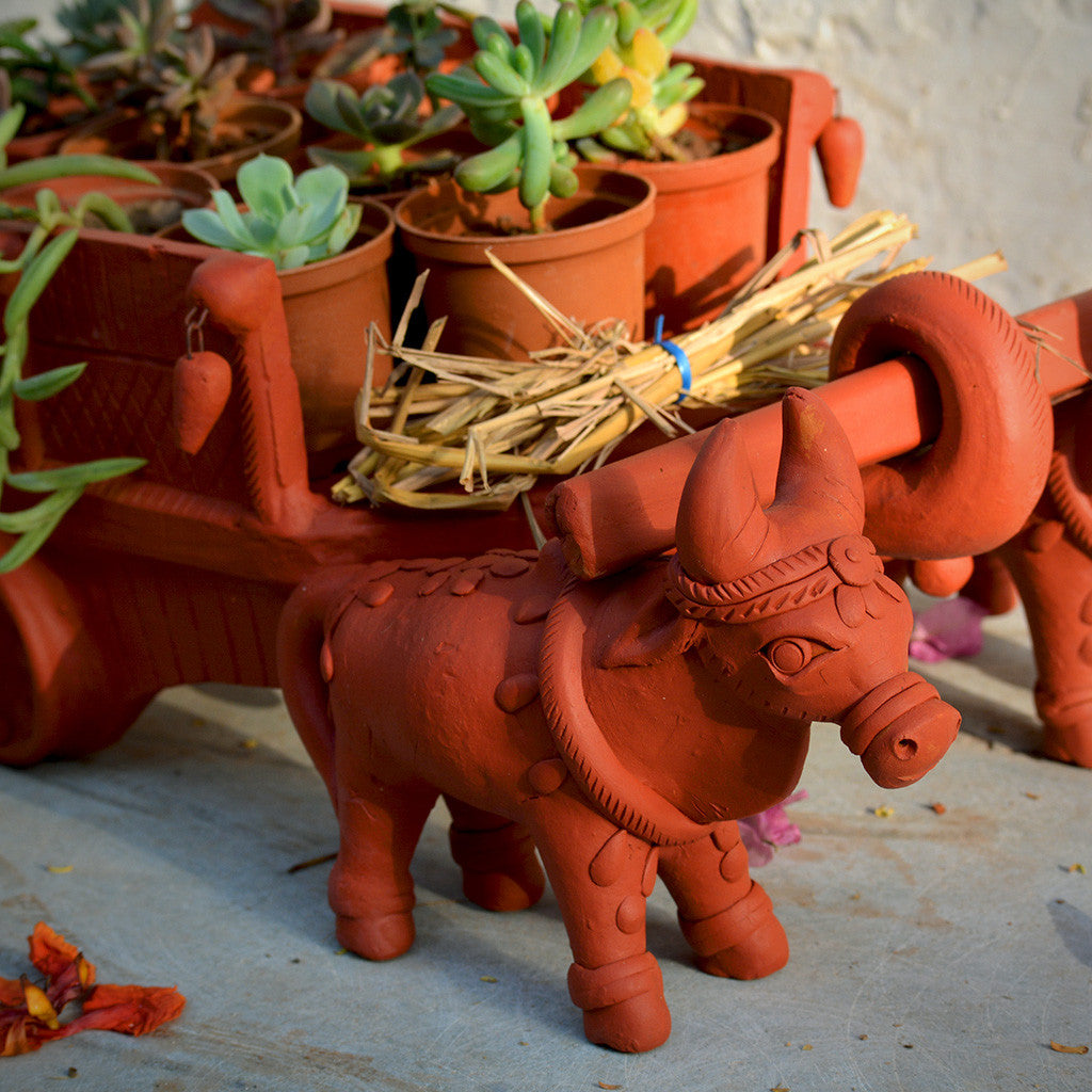  Bullock Cart Pot Stand