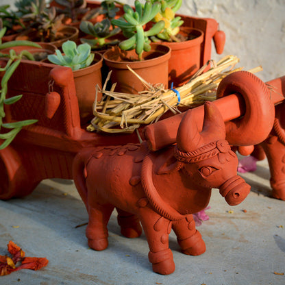  Bullock Cart Pot Stand