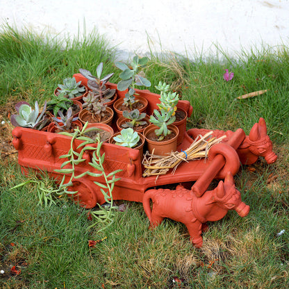  Bullock Cart Pot Stand