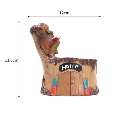  Cute Little Bear Gazing Resin Succulent Pot