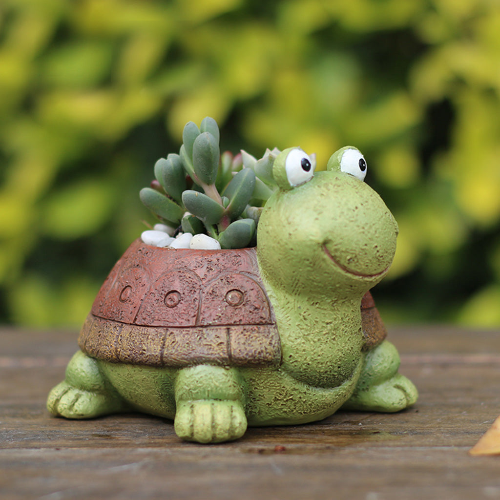 Cute Tortoise Resin Succulent Pot