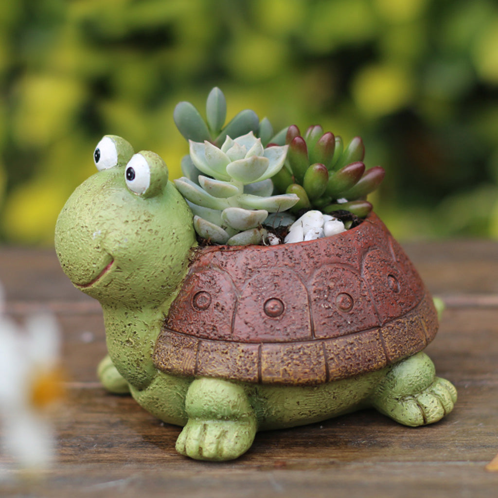  Cute Tortoise Resin Succulent Pot