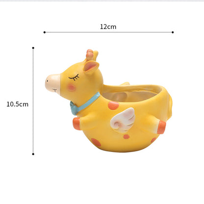  Cute Flying Giraffe Resin Succulent Pot