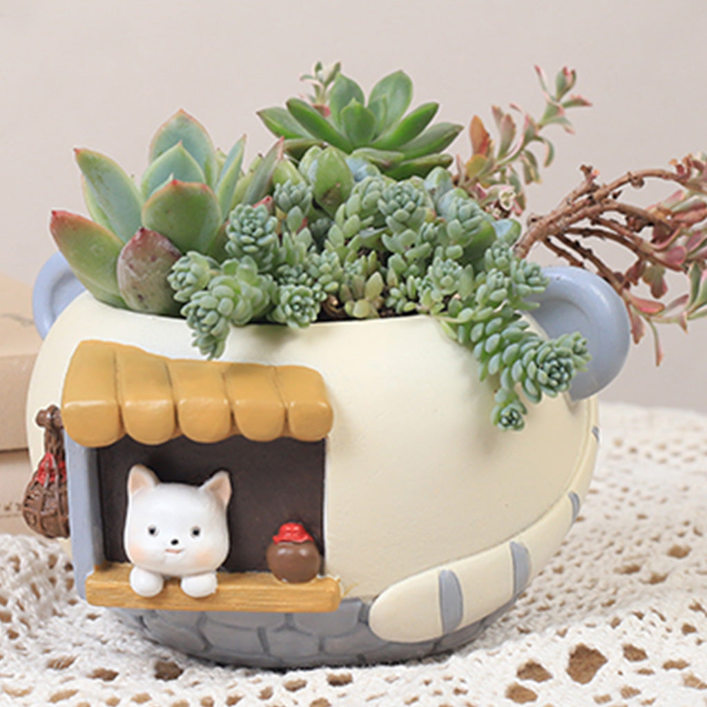  Little Kitten's Shop Resin Succulent Pot