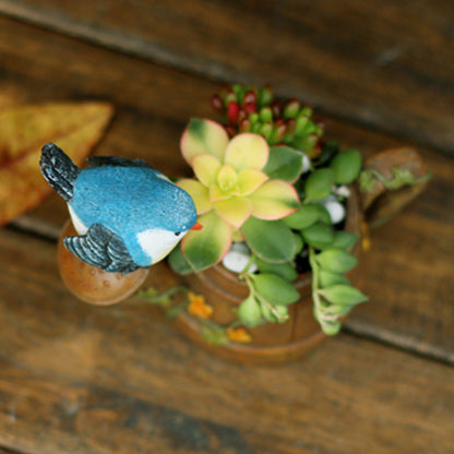  Watering Can With Bird Resin Succulent Pot