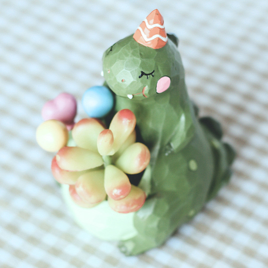  Cute Dinosaur Resin Succulent Pot