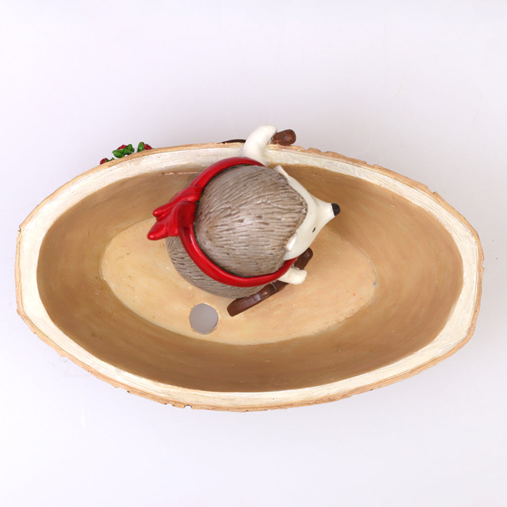 Hedgehog Rowing Boat Resin Succulent Pot