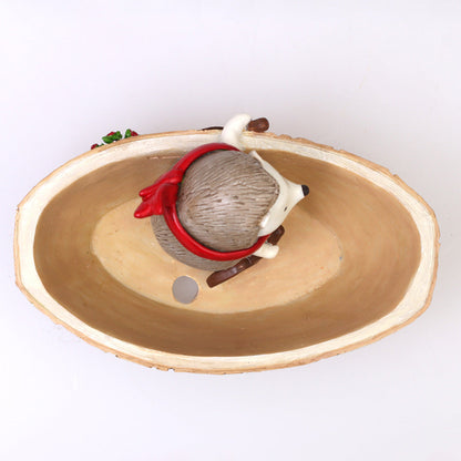  Hedgehog Rowing Boat Resin Succulent Pot