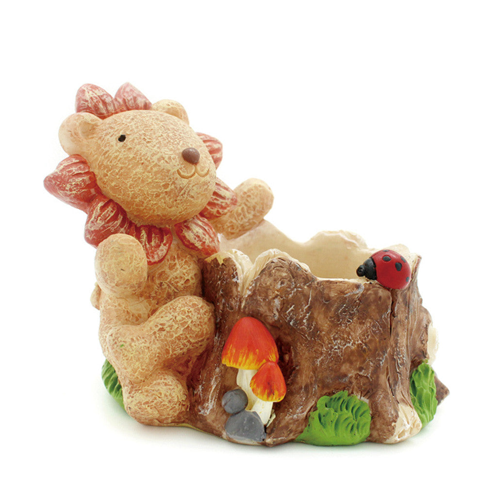  Cute Lion Resin Succulent Pot