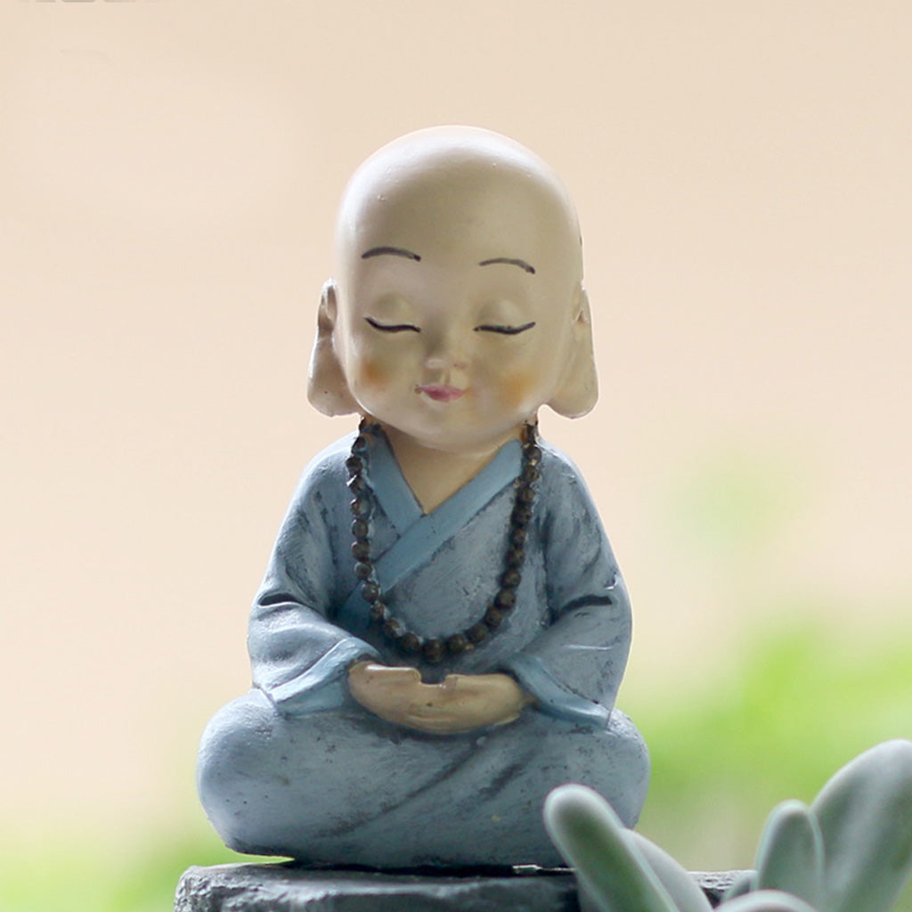  Meditating Monk Resin Succulent Pot