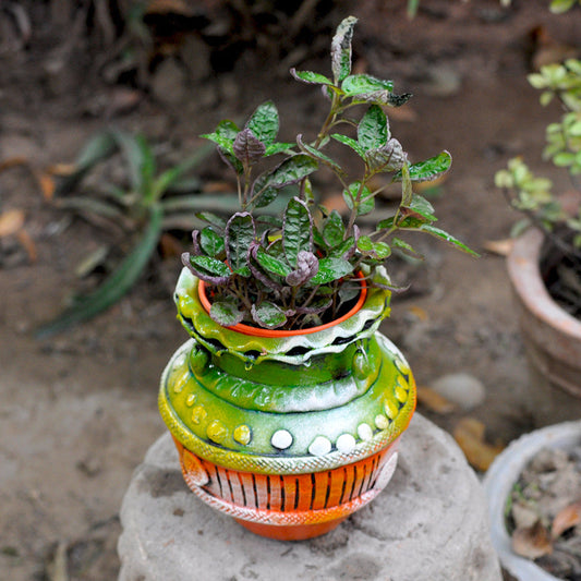  Terracotta Small Colourful Pot