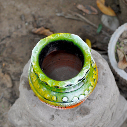  Terracotta Small Colourful Pot