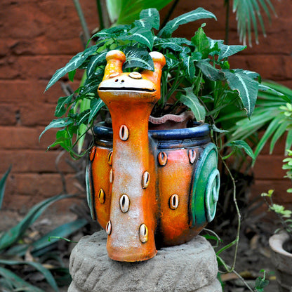  Terracotta Snail Colorful Planter