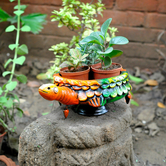  Terracotta Tortoise Small Planter (Hand Painted)