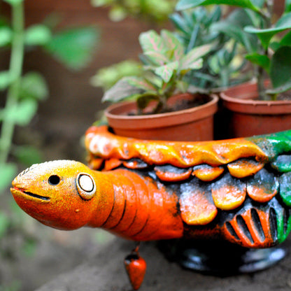  Terracotta Tortoise Small Planter (Hand Painted)