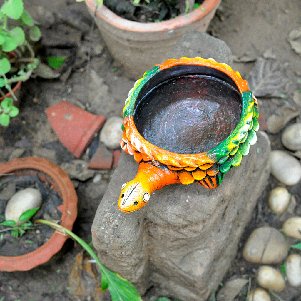  Terracotta Tortoise Small Planter (Hand Painted)